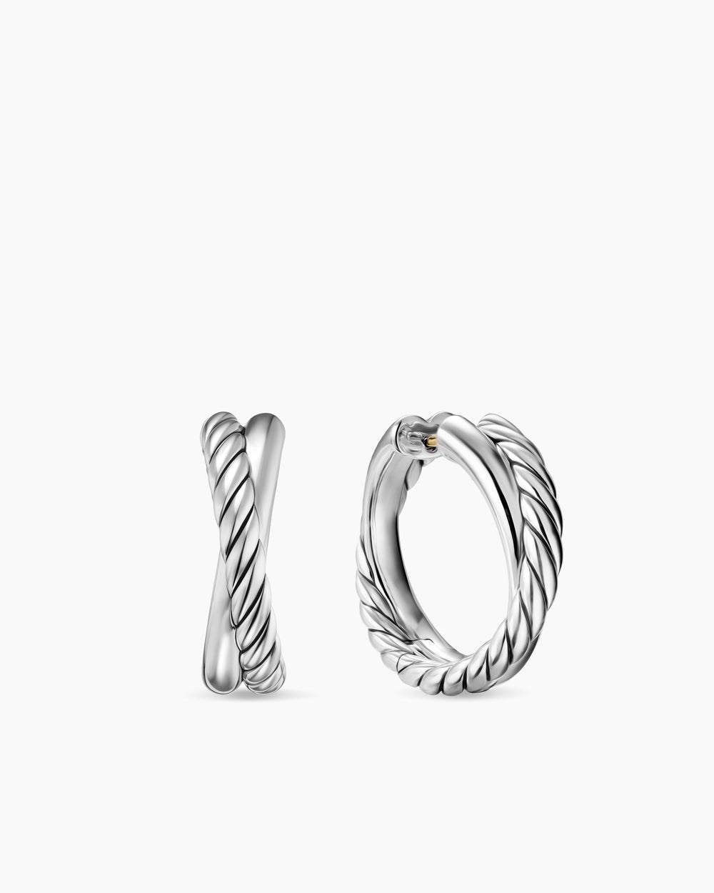 Créoles Crossover en argent sterling, 22,3 mm femmes
