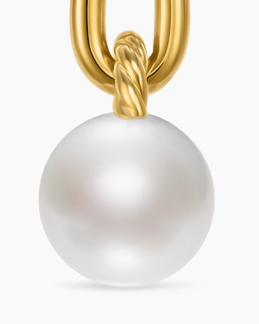 DY Madison® Pearl Drop Earrings in 18K Yellow Gold, 32mm