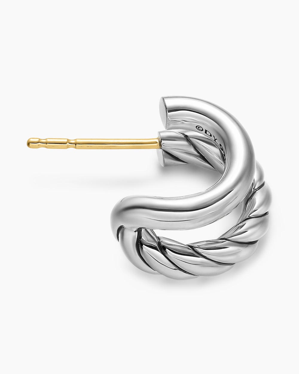 Petites créoles à double anneau DY Mercer® en argent sterling, 13,5 mm femmes