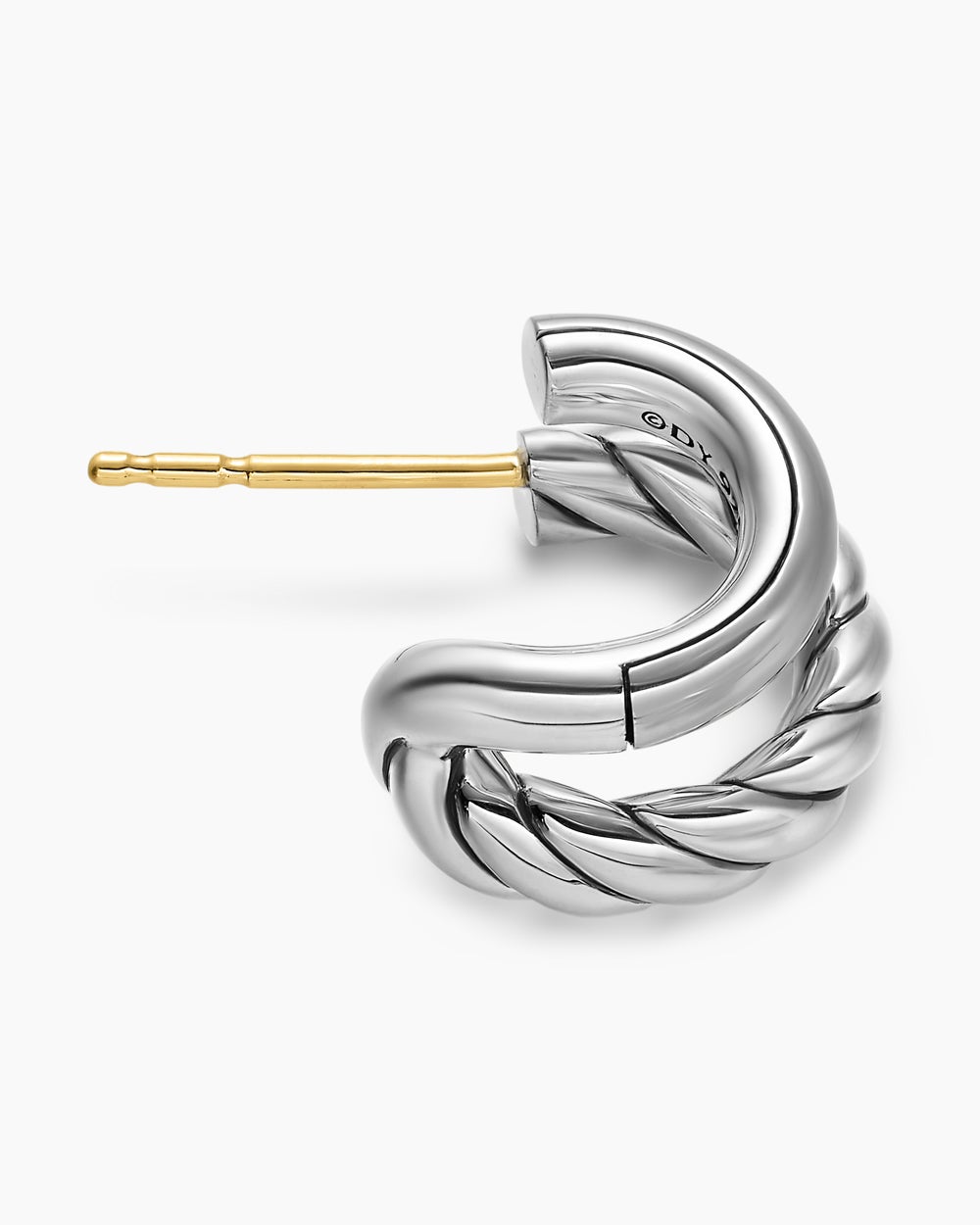 Petites créoles à double anneau DY Mercer® en argent sterling, 13,5 mm femmes