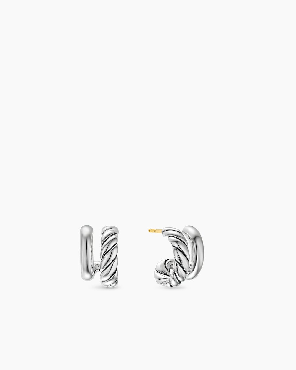 Petites créoles à double anneau DY Mercer® en argent sterling, 13,5 mm femmes