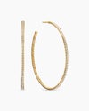 Pavé Hoop Earrings in 18K Yellow Gold with Diamonds, 63.5mm Pavé Hoop Earrings in 18K Yellow Gold with Diamonds, 63.5mm