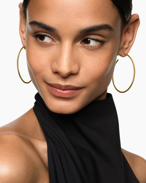 Créoles Cablespira® en or jaune 18 carats, 42,3 mm