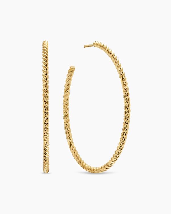 Créoles Cablespira® en or jaune 18 carats, 42,3 mm