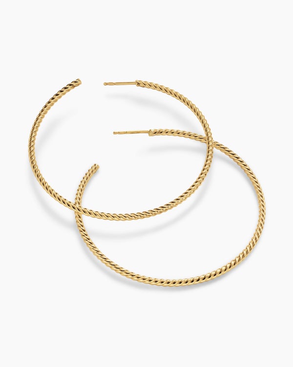Cablespira® Hoop Earrings in 18K Yellow Gold, 55mm