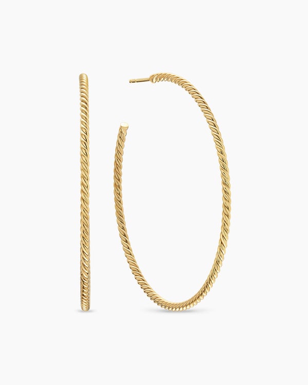 Cablespira® Hoop Earrings in 18K Yellow Gold, 55mm
