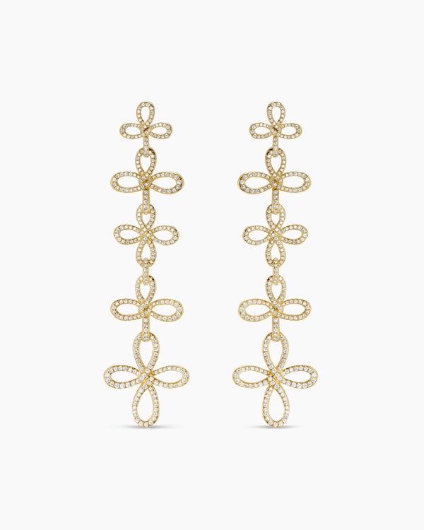 Wisteria® Statement Earrings in 18K Yellow Gold with Diamonds, 90mm