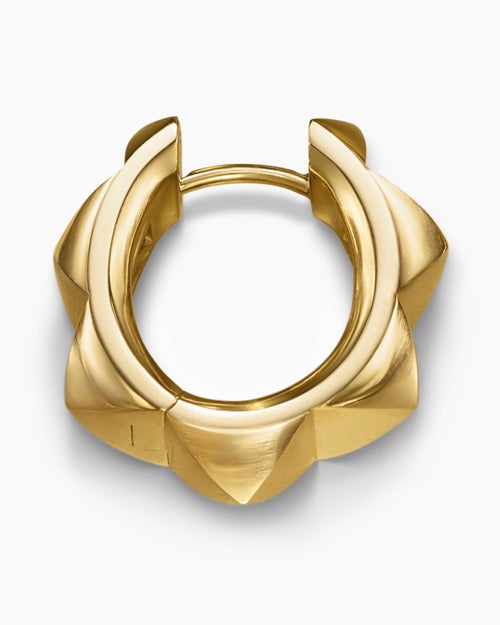 Créoles Pyramid en or jaune 18 carats, 18,7 mm