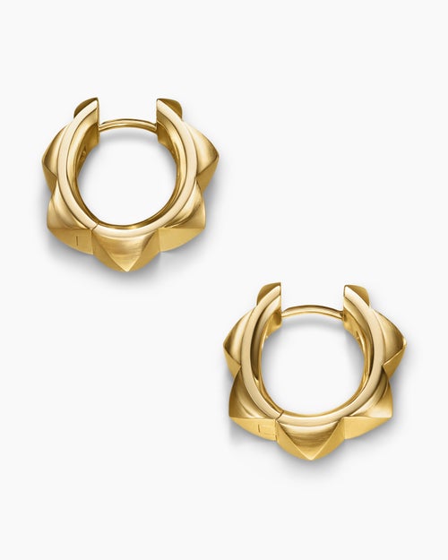 Créoles Pyramid en or jaune 18 carats, 18,7 mm