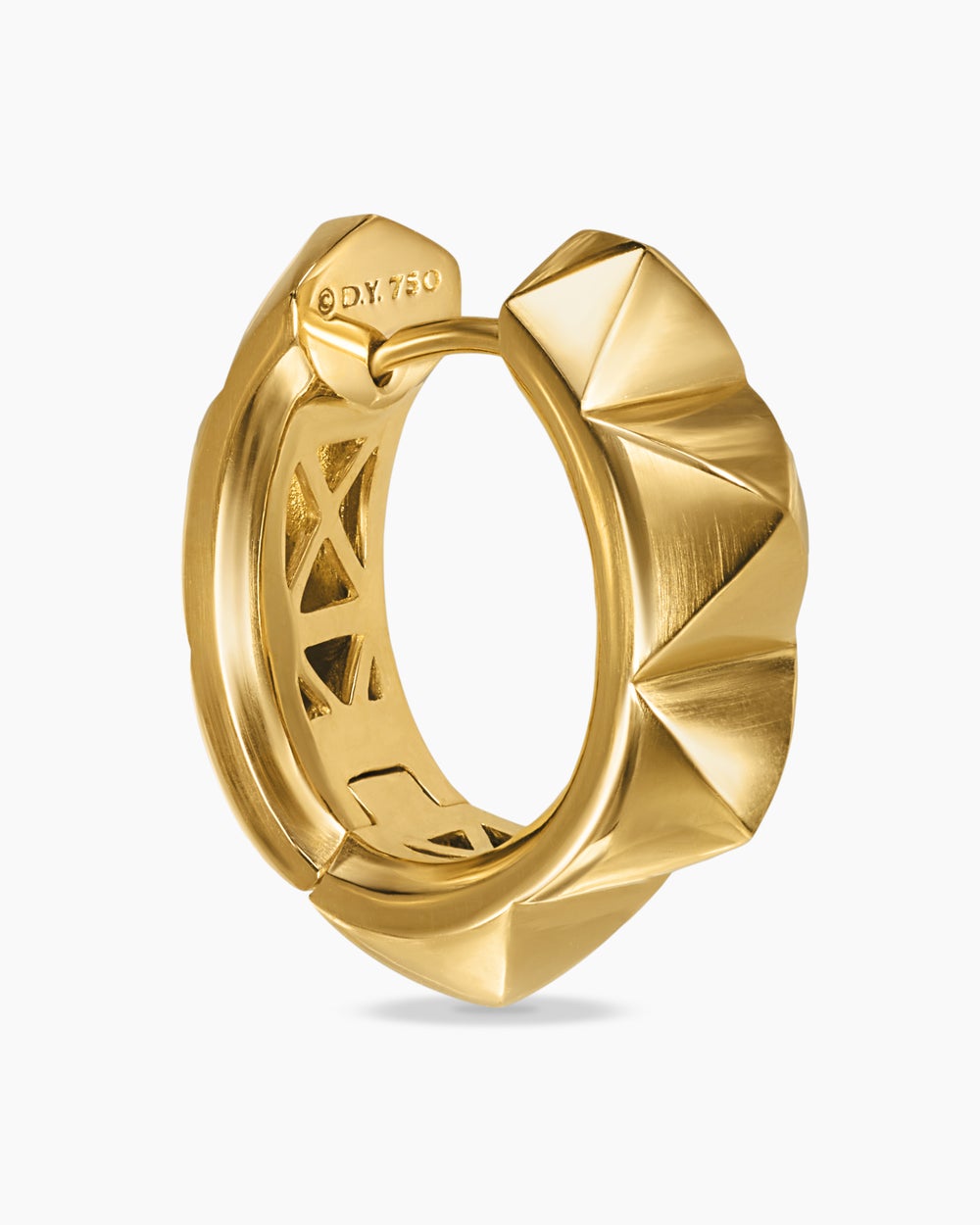 Créoles Pyramid en or jaune 18 carats, 18,7 mm femmes