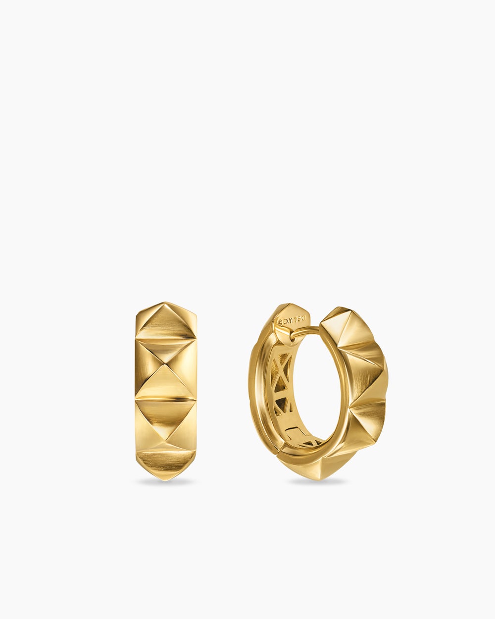 Créoles Pyramid en or jaune 18 carats, 18,7 mm femmes