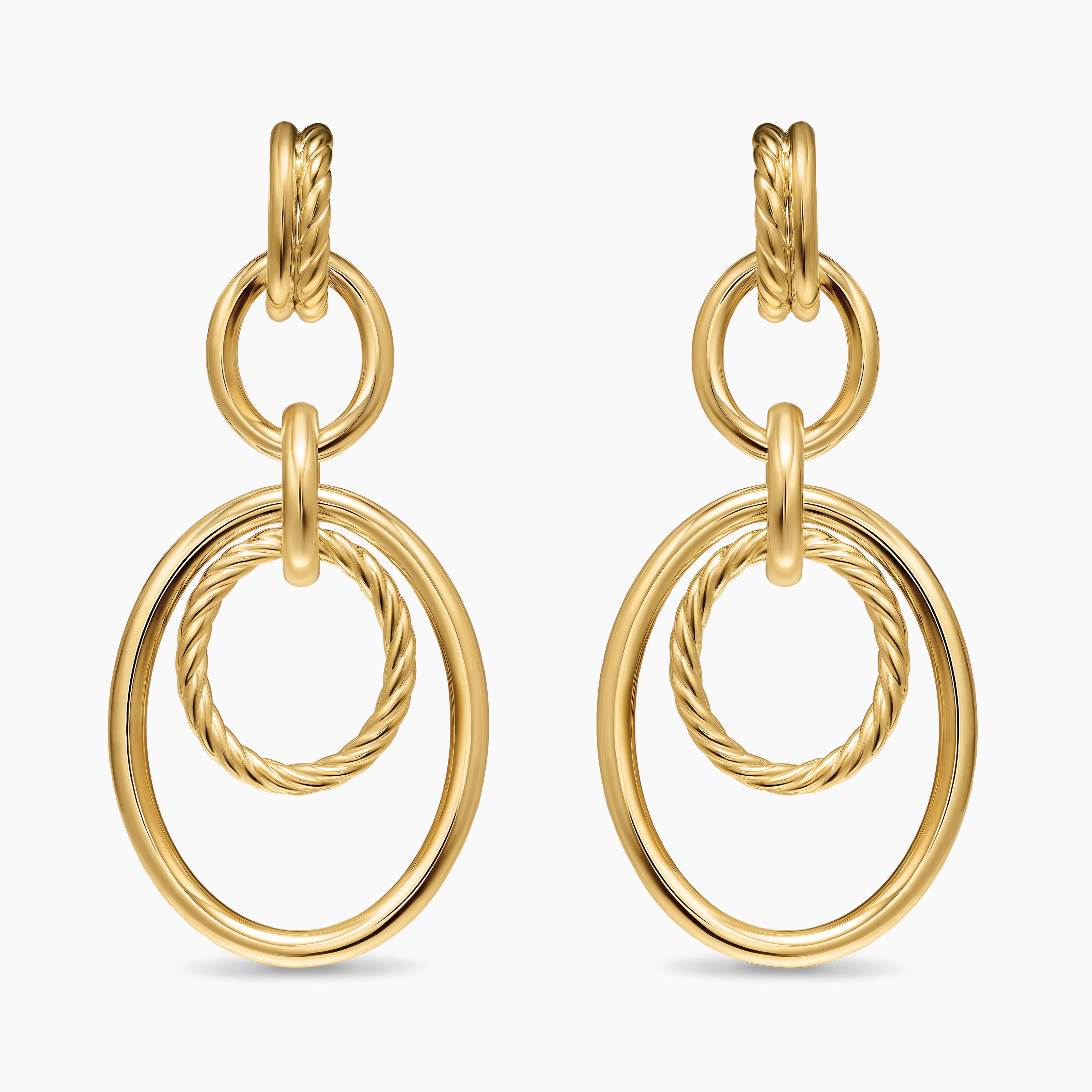 Womens DY Mercer&reg; Mobile Drop Earrings in 18K Yellow Gold, 65.7mm