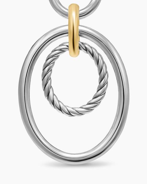 Womens DY Mercer® Mobile Drop Earrings in Sterling Silver with 18K Yellow Gold, 65.7mm