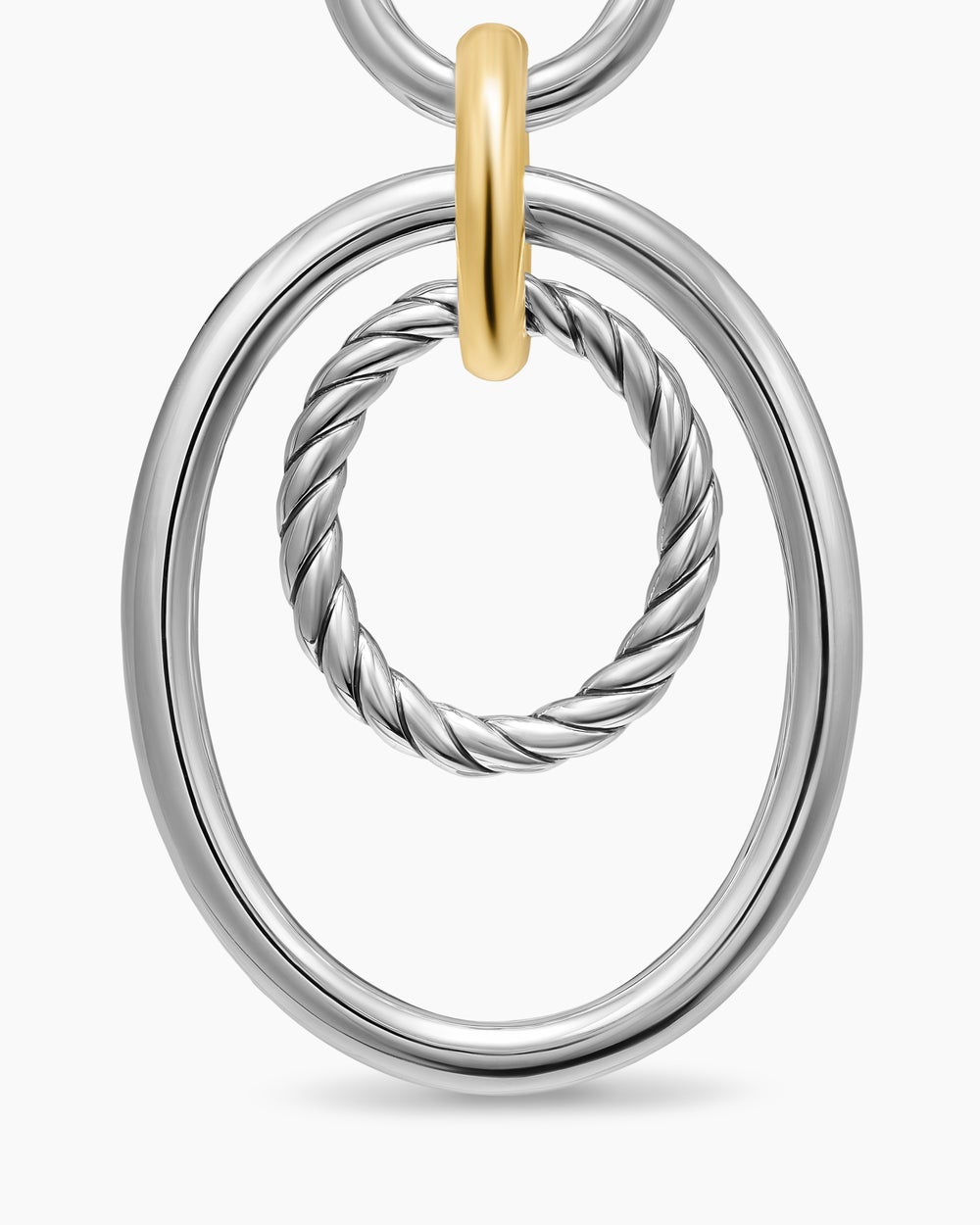 Womens DY Mercer® Mobile Drop Earrings in Sterling Silver with 18K Yellow Gold, 65.7mm