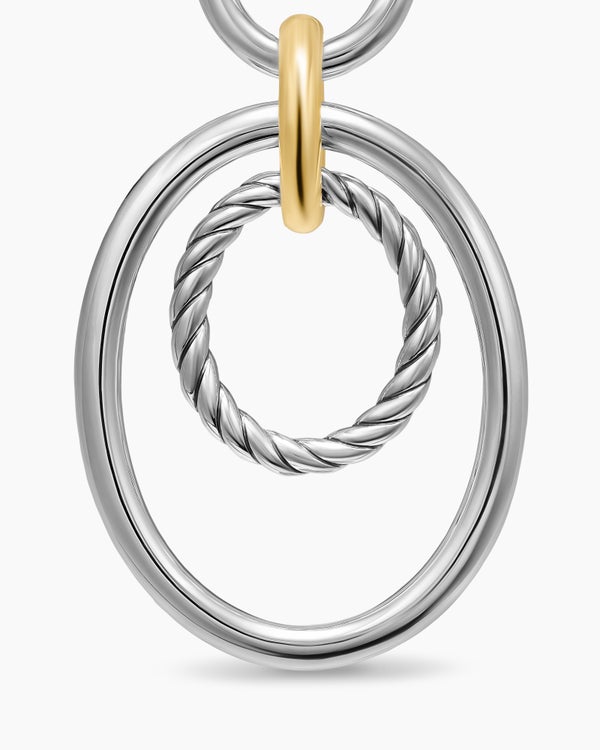 DY Mercer® Mobile Drop Earrings in Sterling Silver with 18K Yellow Gold, 65.7mm