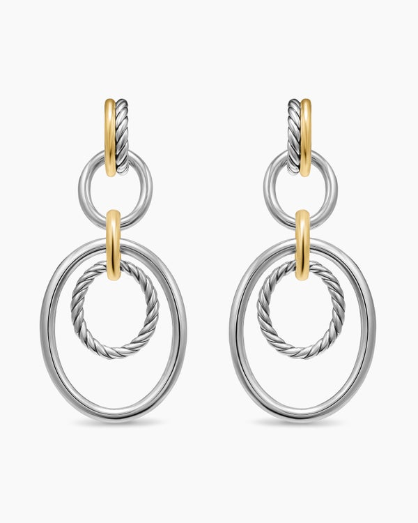 DY Mercer® Mobile Drop Earrings in Sterling Silver with 18K Yellow Gold, 65.7mm