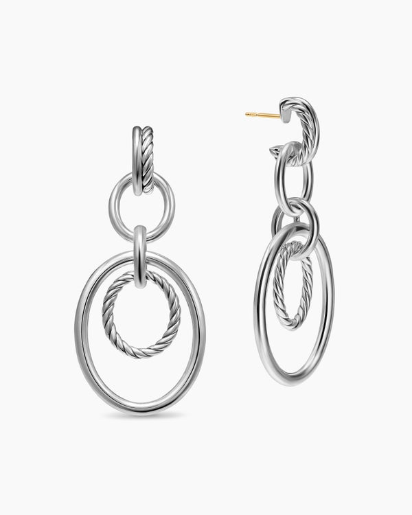 Boucles d’oreilles pendantes mobiles DY Mercer® en argent sterling, 65,7 mm