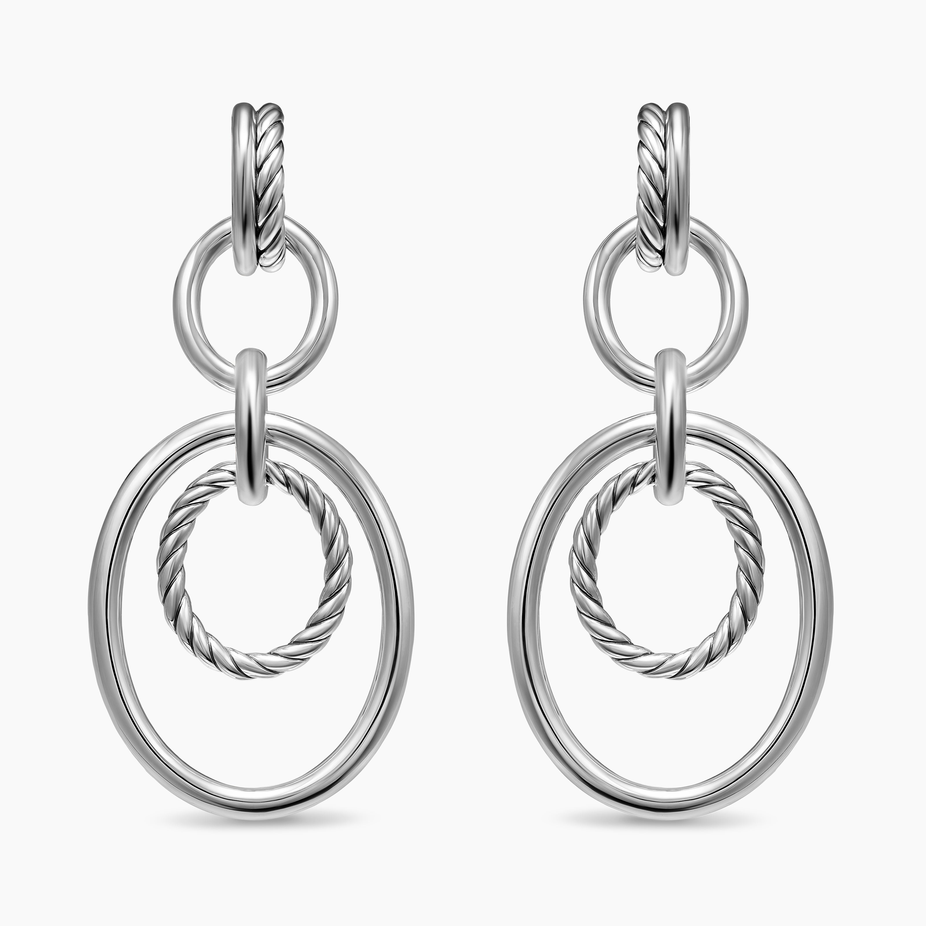 Womens DY Mercer&reg; Mobile Drop Earrings in Sterling Silver, 65.7mm
