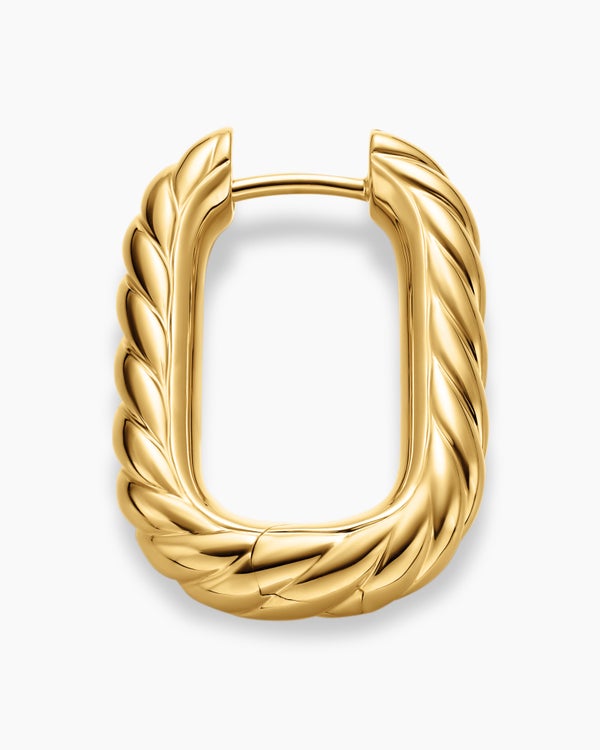 DY Madison® Cable Hoop Earrings in 18K Yellow Gold, 24.3mm