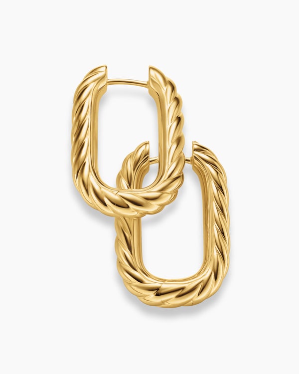 DY Madison® Cable Hoop Earrings in 18K Yellow Gold, 24.3mm