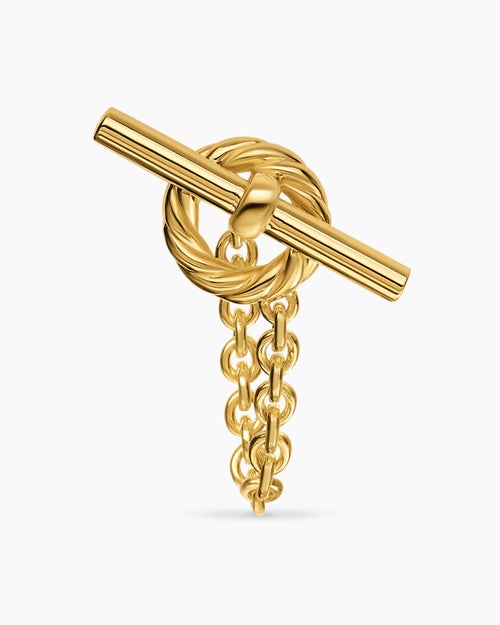 Womens DY Mercer® Bold Toggle Chain Stud Earrings in 18K Yellow Gold, 50.4mm