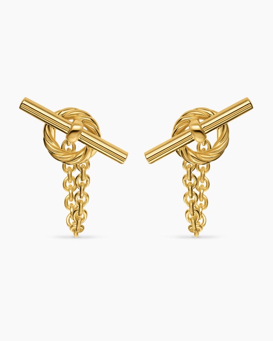 DY Mercer® Bold Toggle Chain Stud Earrings in 18K Yellow Gold, 50.4mm