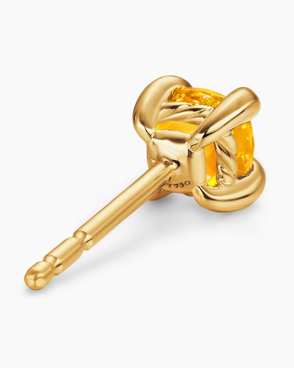 Micro Chatelaine® Stud Earrings in 18K Yellow Gold with Citrine, 4.8mm