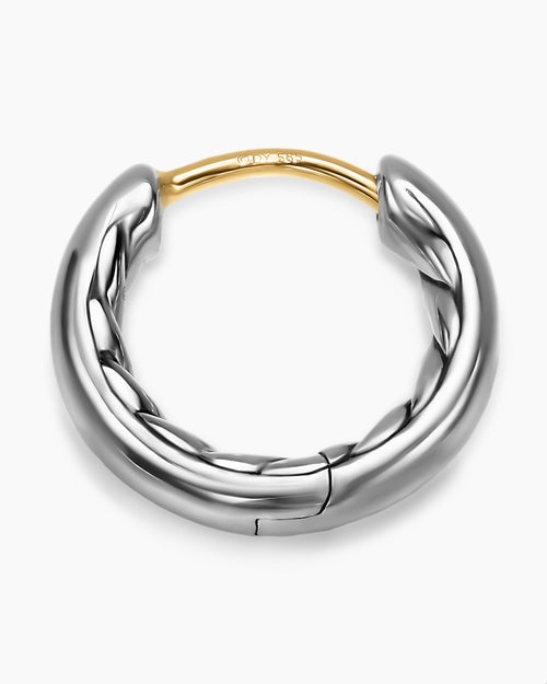 Womens DY Mercer® Huggie Hoop Earrings in Sterling Silver, 12mm