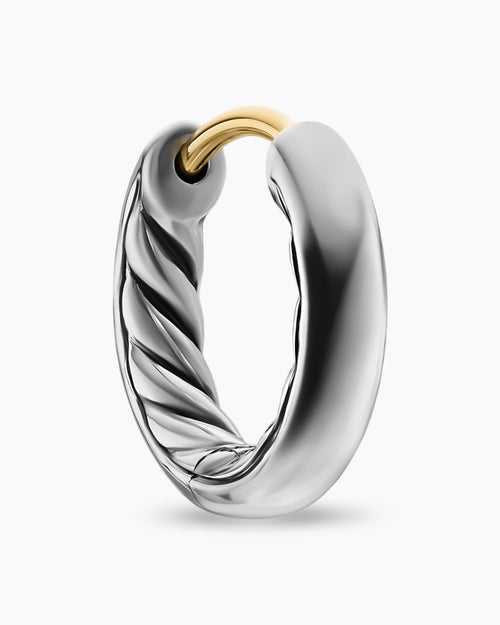 Womens DY Mercer® Huggie Hoop Earrings in Sterling Silver, 12mm