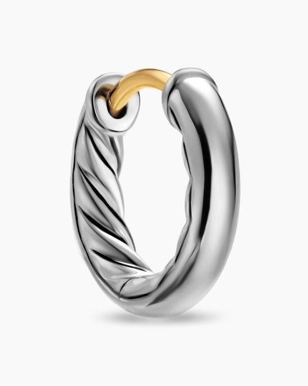 DY Mercer® Huggie Hoop Earrings in Sterling Silver, 12mm