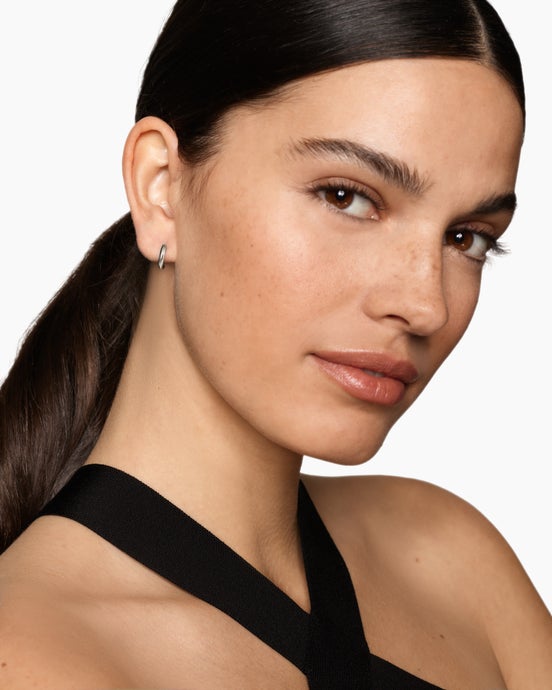 DY Mercer® Huggie Hoop Earrings in Sterling Silver, 12mm