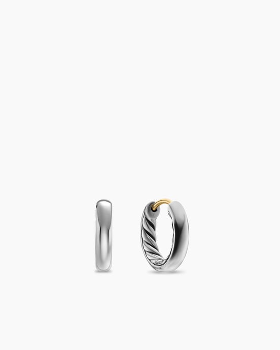 DY Mercer® Huggie Hoop Earrings in Sterling Silver, 12mm