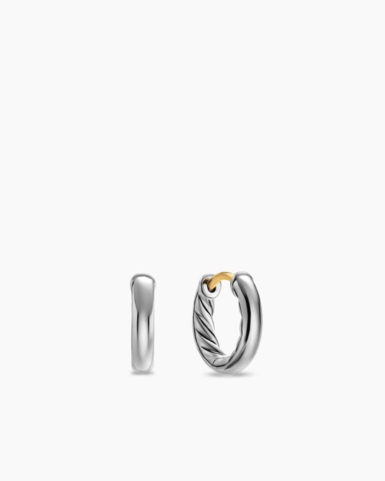 DY Mercer® Huggie Hoop Earrings in Sterling Silver, 12mm