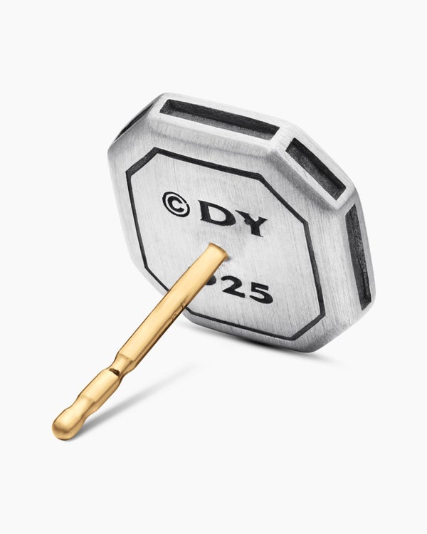 Boucles d’oreilles Streamline® en argent sterling avec diamant noir, 10 mm