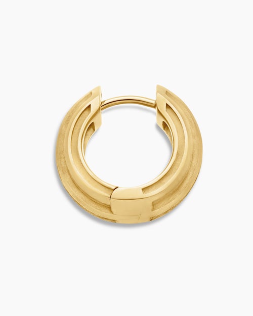 Mens Streamline® Hoop Earring in 18K Yellow Gold, 14mm