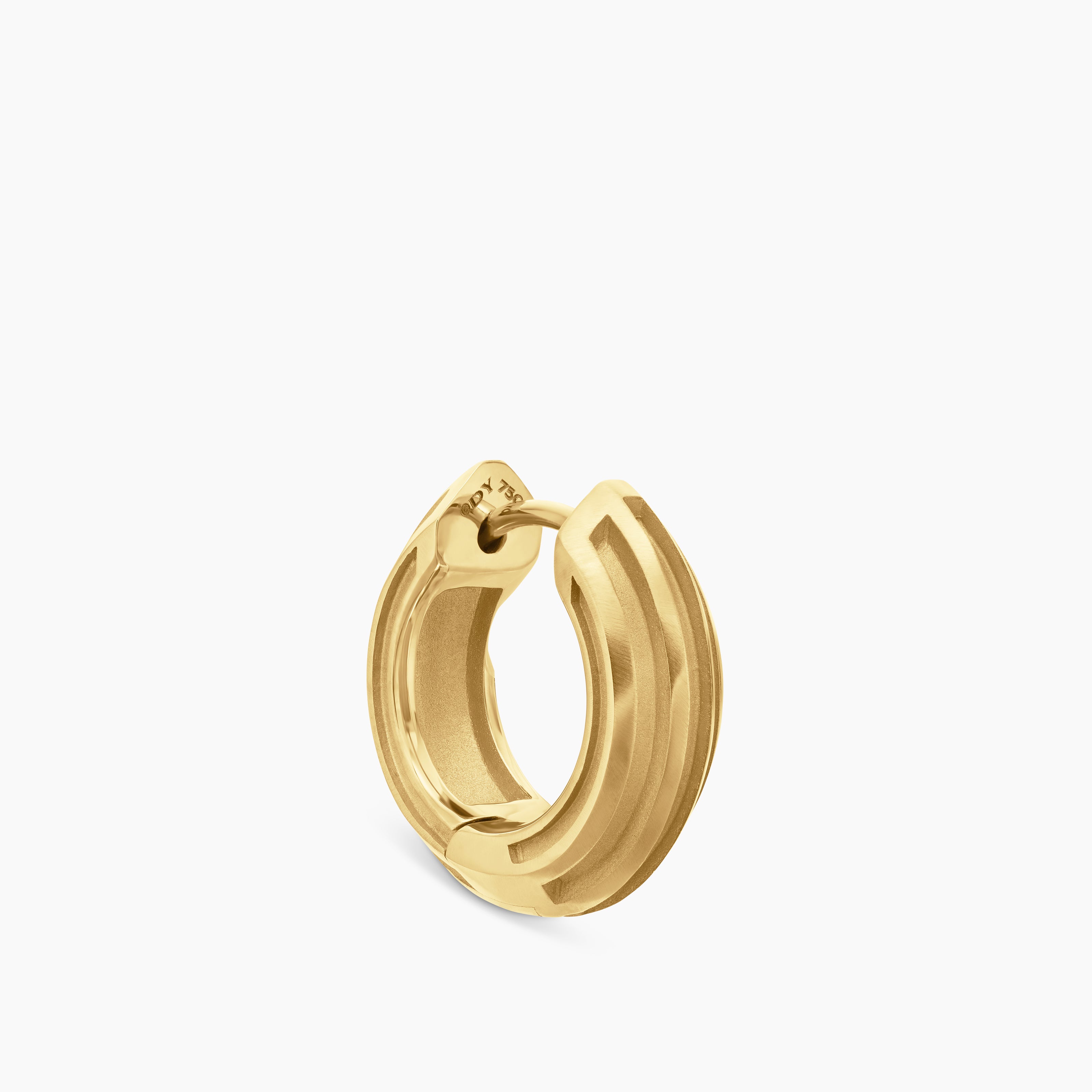 Mens Streamline&reg; Hoop Earring in 18K Yellow Gold, 14mm