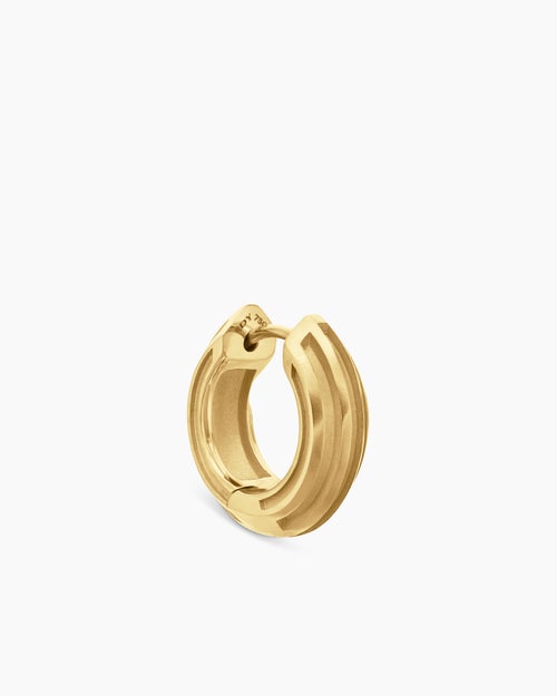 Mens Streamline® Hoop Earring in 18K Yellow Gold, 14mm