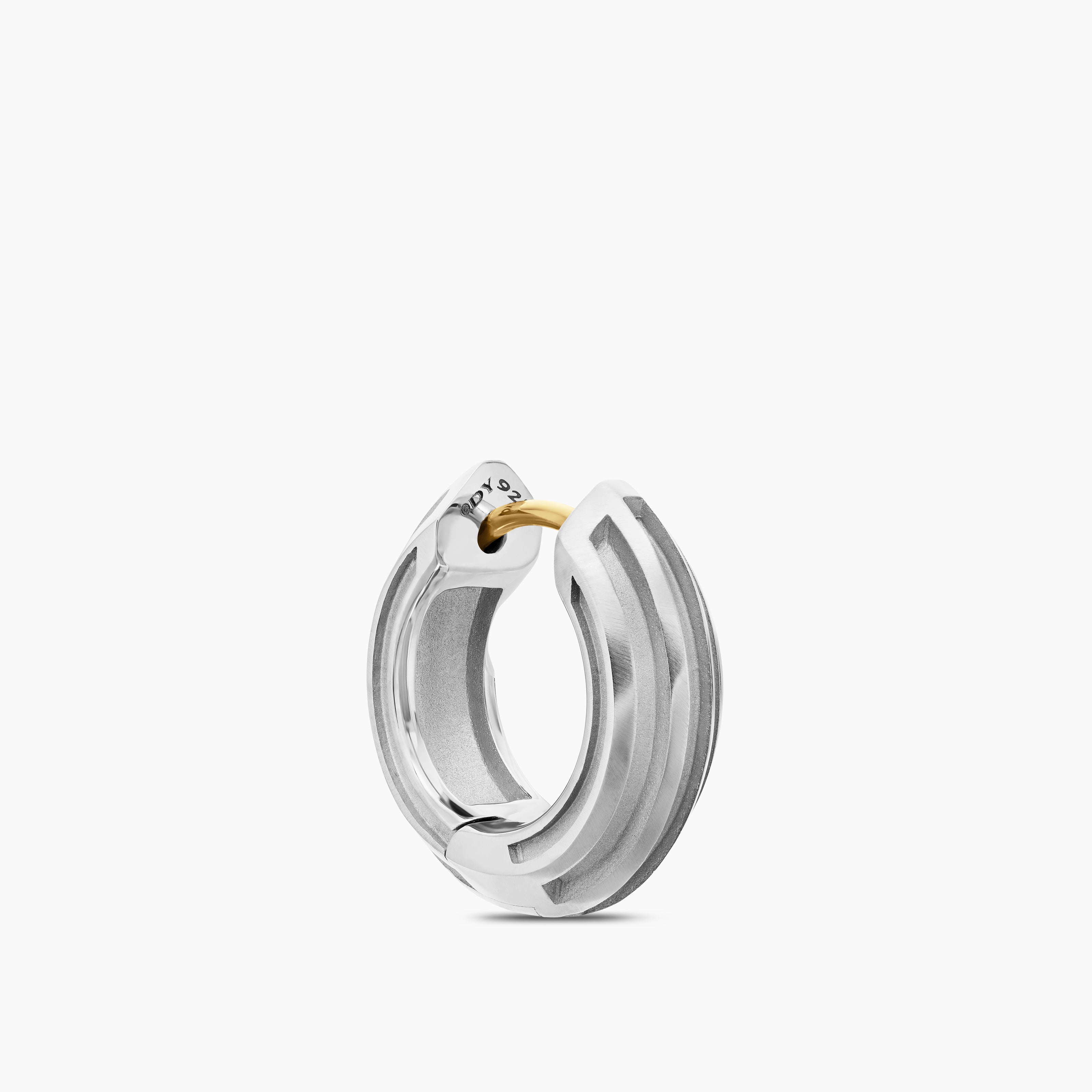 Mens Streamline&reg; Hoop Earring in Sterling Silver, 14mm