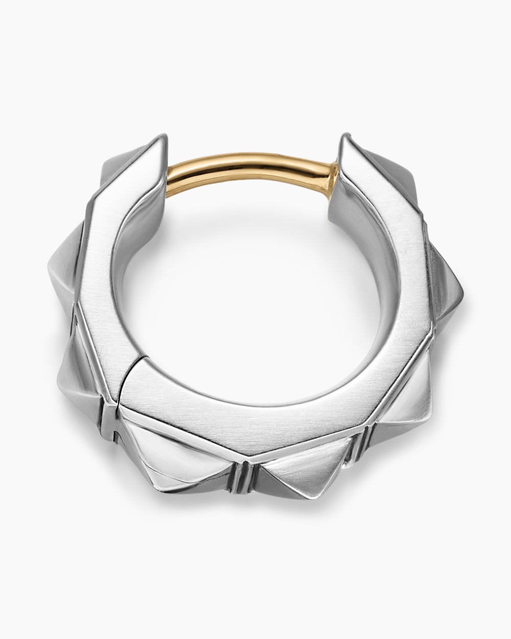 Créole Pyramid en argent sterling, 12,3 mm hommes