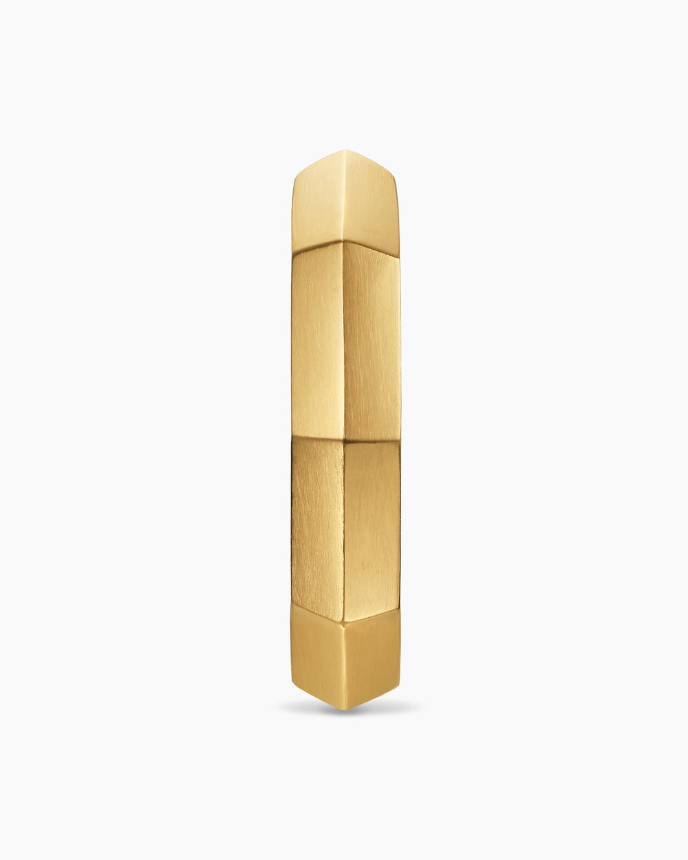 Mens Stax Faceted Huggie Hoop in 18K Yellow Gold, 13.1mm