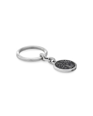 Life and Death Duality Keychain in Sterling Silver, 42.8mm