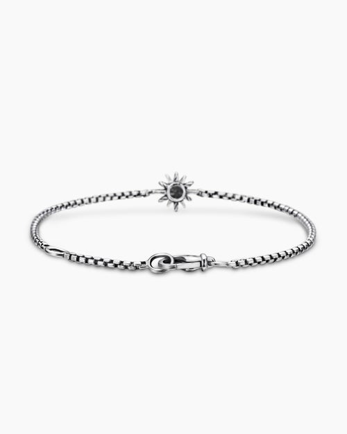 Starburst Teen Bracelet in Sterling Silver with Center Diamond, 8mm