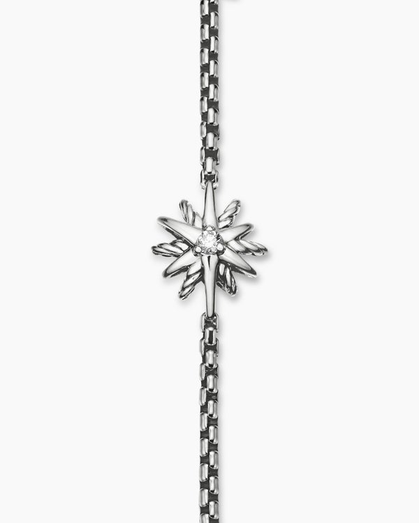 Bracelet Starburst pour adolescents en argent sterling avec diamant central, 8 mm