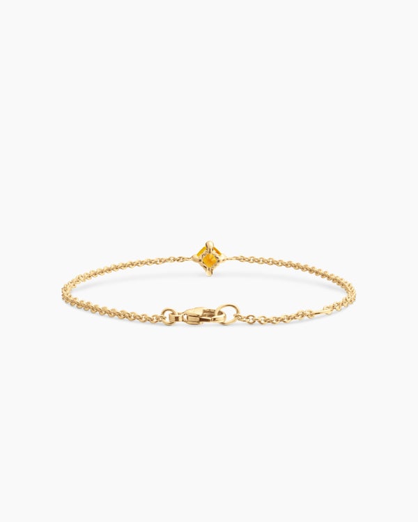 Bracelet Chatelaine® pour adolescents en or jaune 18 carats avec citrine, 4 mm