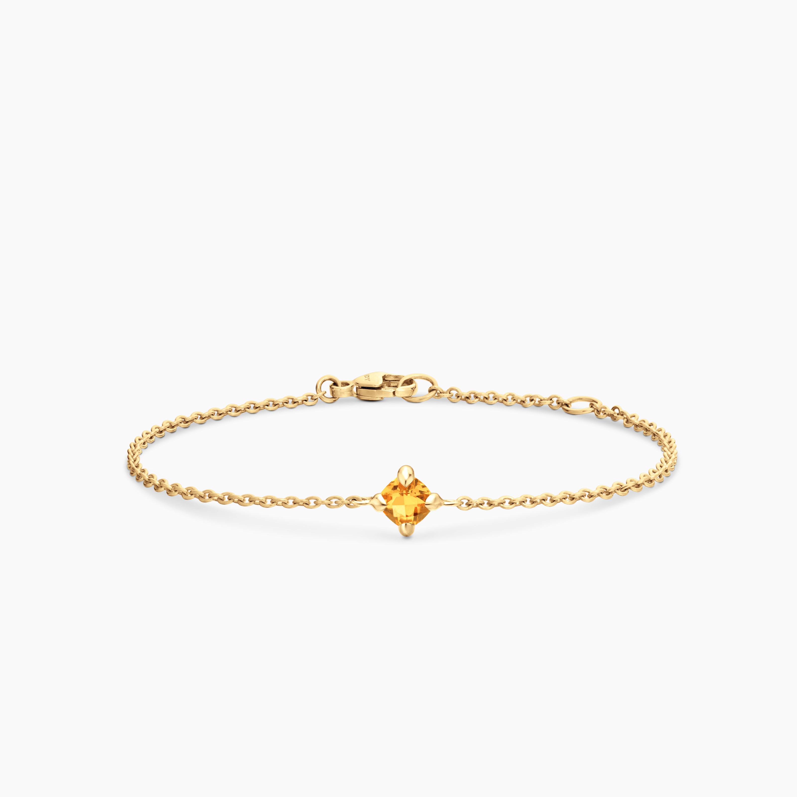 Chatelaine&reg; Teen Bracelet in 18K Yellow Gold with Citrine, 4mm