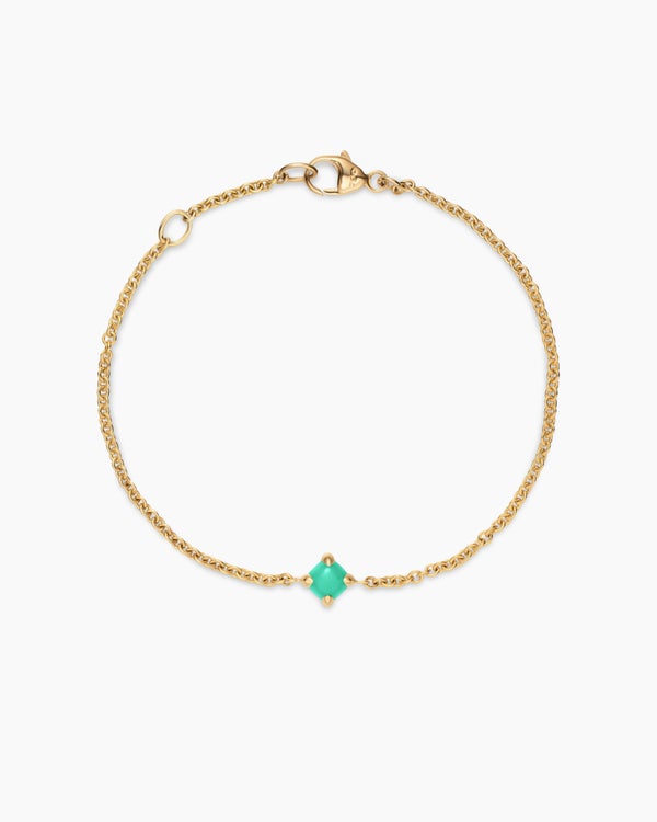 Chatelaine® Kids Bracelet in 18K Yellow Gold with Garnet, 4mm