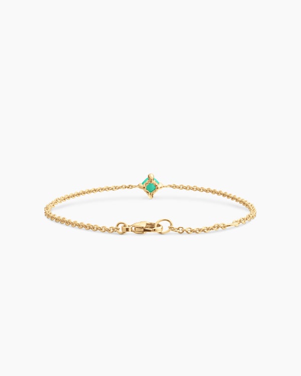 Chatelaine® Teen Bracelet in 18K Yellow Gold with Chrysoprase, 4mm