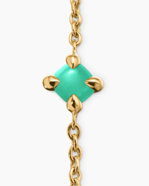 Chatelaine® Teen Bracelet in 18K Yellow Gold with Chrysoprase, 4mm