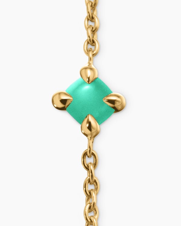 Chatelaine® Teen Bracelet in 18K Yellow Gold with Chrysoprase, 4mm