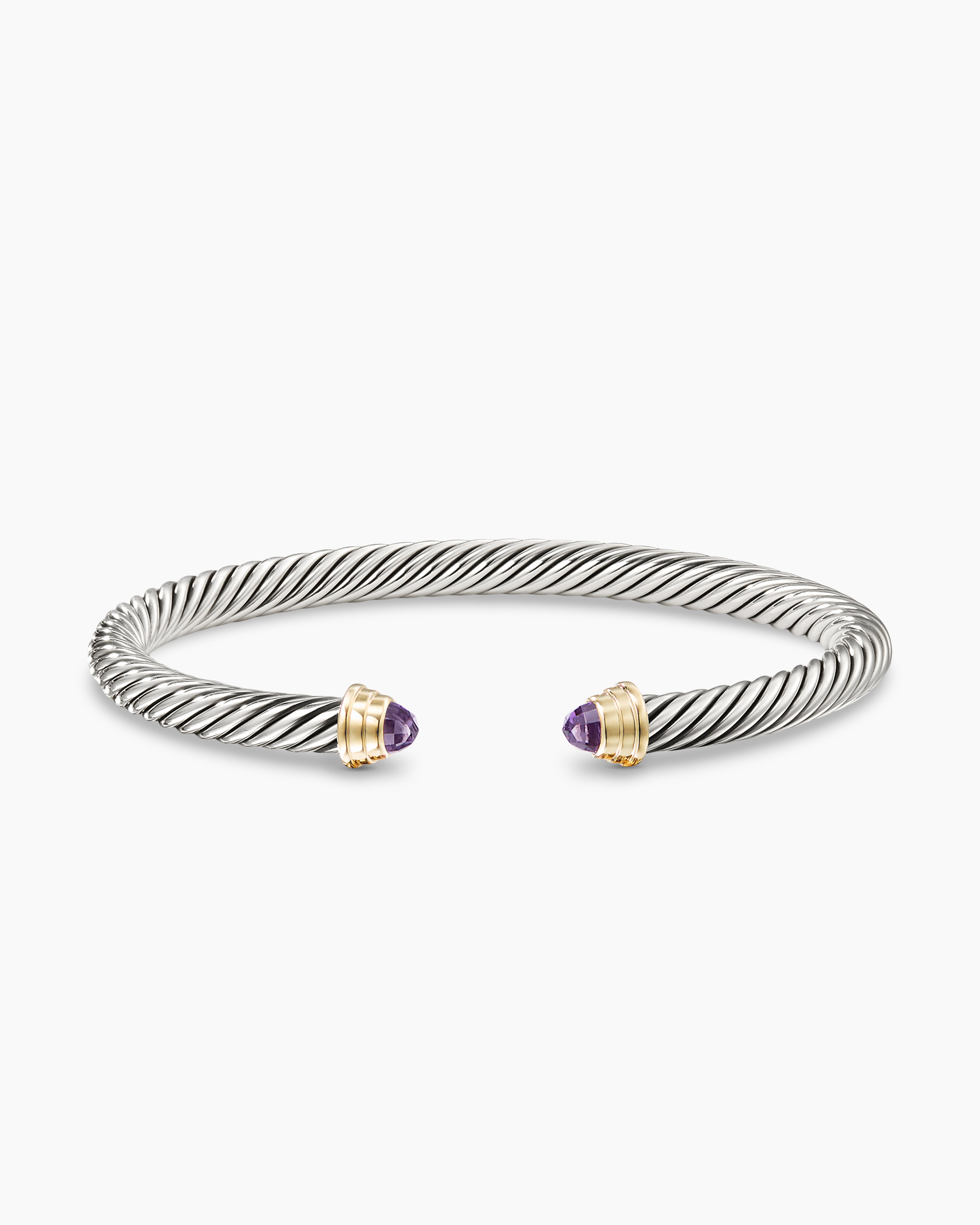 Cable Collectibles® Kids Birthstone Necklace in 18K Yellow Gold with  Amethyst, 3mm | David Yurman